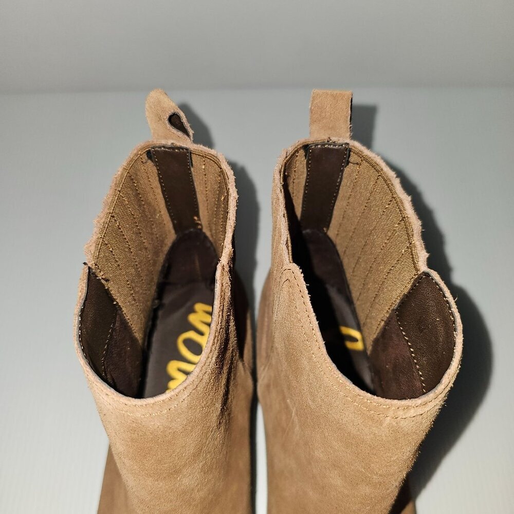 Sam Edelman Kaiti Chelsea Ankle Boot Womens 7 Brown Suede Block Heel Western NEW - Picture 7 of 12